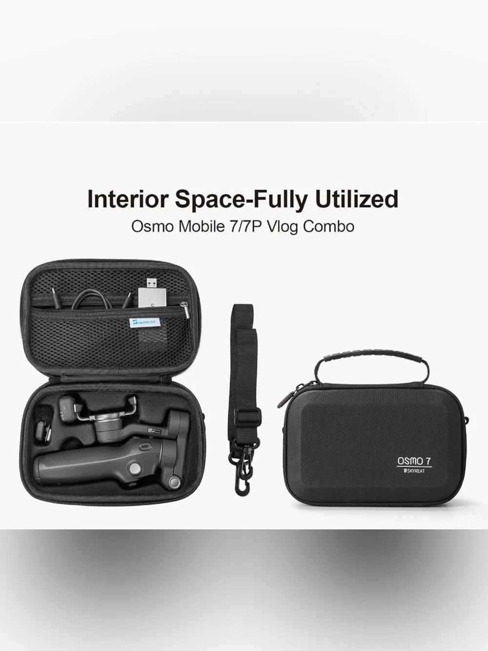New SKYTREAT Black Gimbal Case ONLY  for Handheld Stabilizer DJI Osmo Mobile 7P
